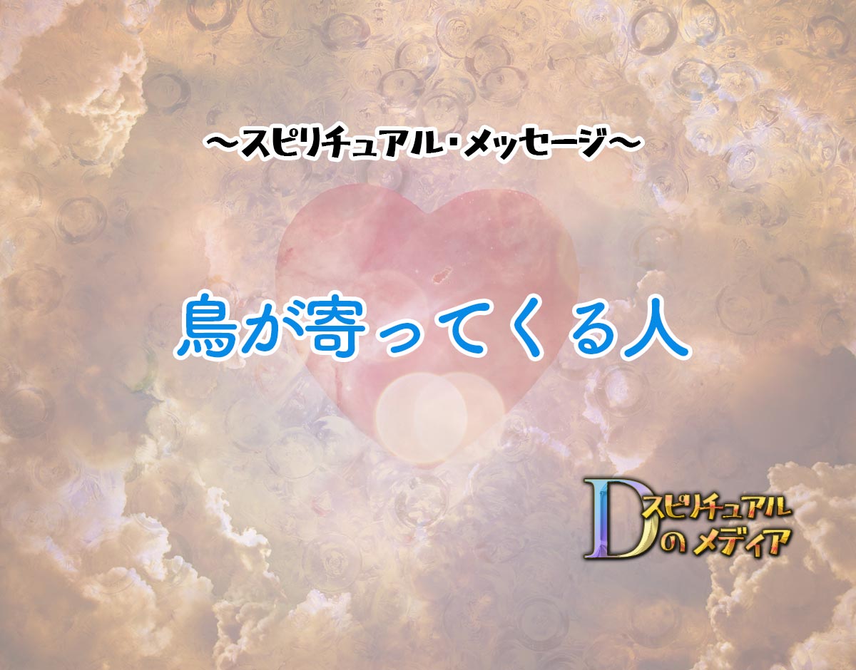 「鳥が寄ってくる人」のスピリチュアル的な意味、象徴やメッセージ