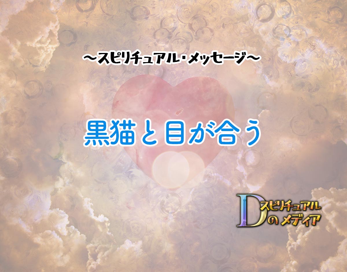 「黒猫と目が合う」のスピリチュアル的な意味、象徴やメッセージ
